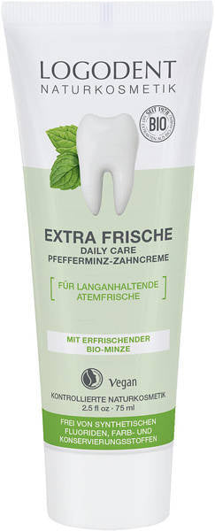 Logona Miętowa pasta do zębów bez fluoru Logodent Extra Frische 75 ml