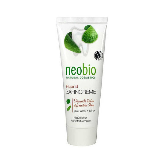 Neobio Pasta do zębów z fluorem z bio-szałwią i bio-miętą 75 ml